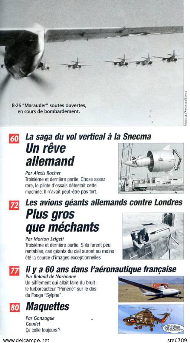 Le Fana De L'aviation N° 476  Bombardiers De 1929 A 1945 , Geants Allemands , Breguet 26T , Snecma Vol Vertical - Aviation