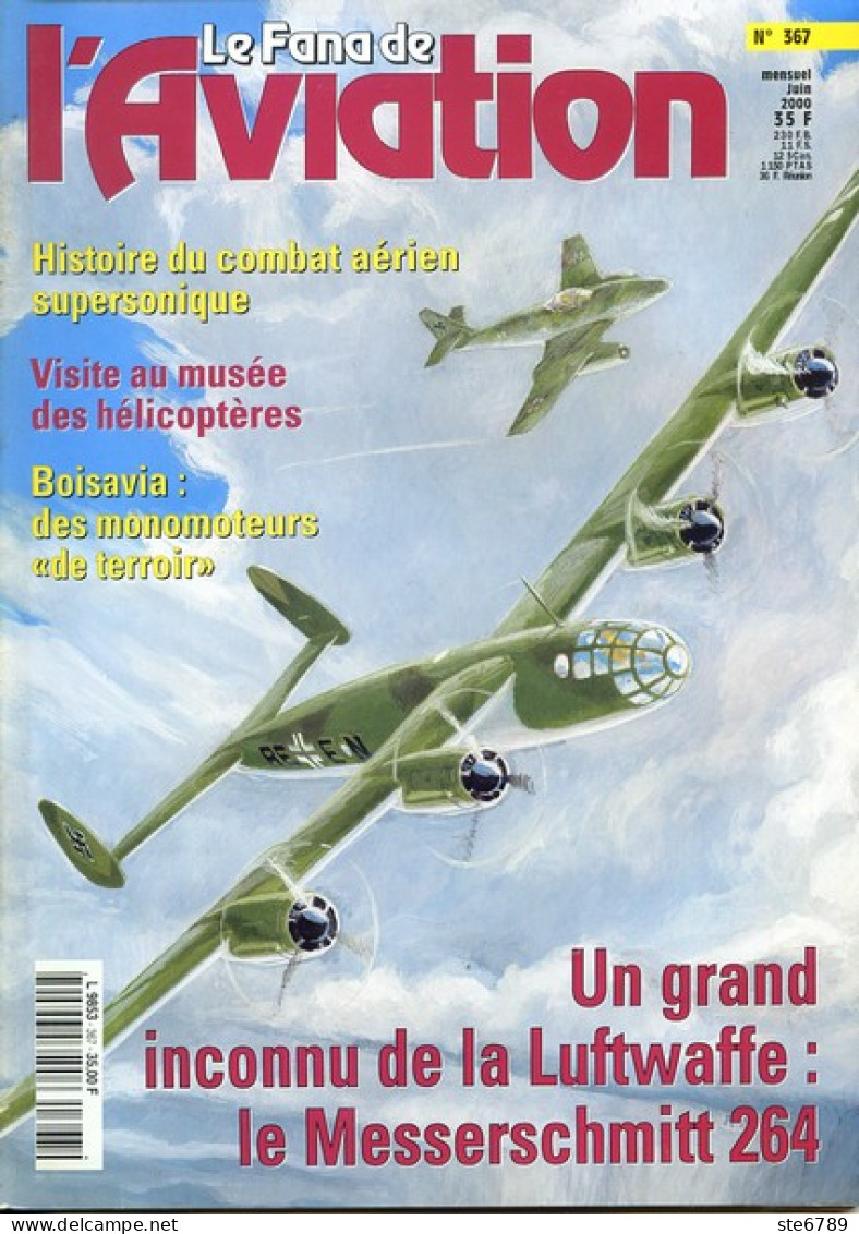 Le Fana De L'aviation N° 367 Histoire Combat Aérien Supersonnique , Messerschmitt 264 , Boisavia , Revue Avions - Aviation