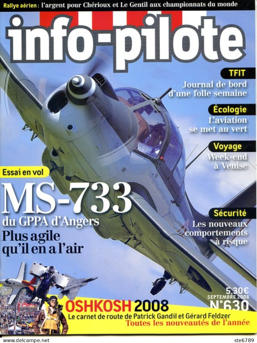 Info Pilote IP N° 630 Revue Aviation Avions Avion MS 733 GPPA Angers - Aviation