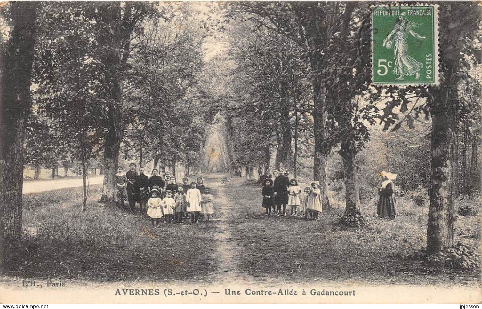 VAL D'OISE  95  AVERNES - UNE CONTRE ALLEE A GADANCOURT - Avernes