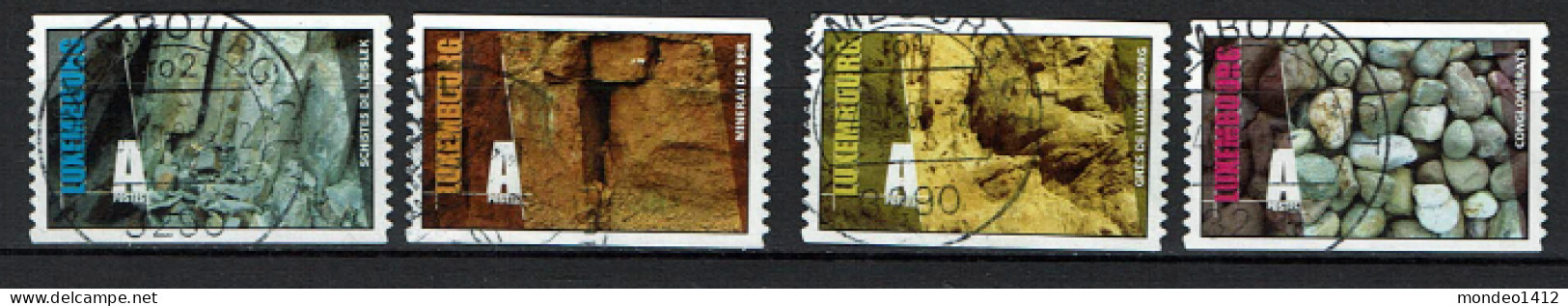 Luxembourg 2005 - YT 1637/40 - Géologie, Geology, Colours Stones, - Used Stamps