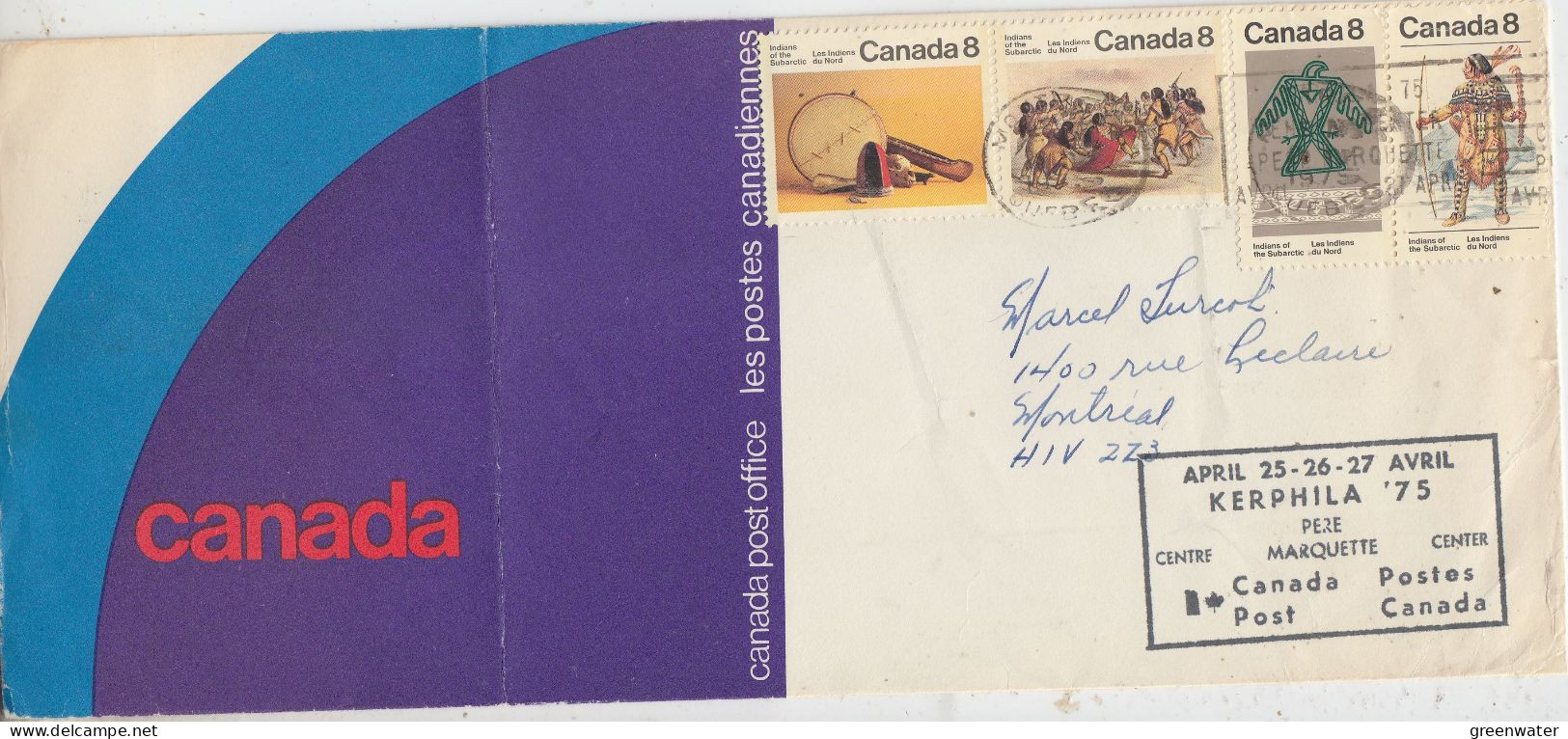 Canada 1975 Kerphila '75 Cover Is Folded (CN171B) - Cartas & Documentos