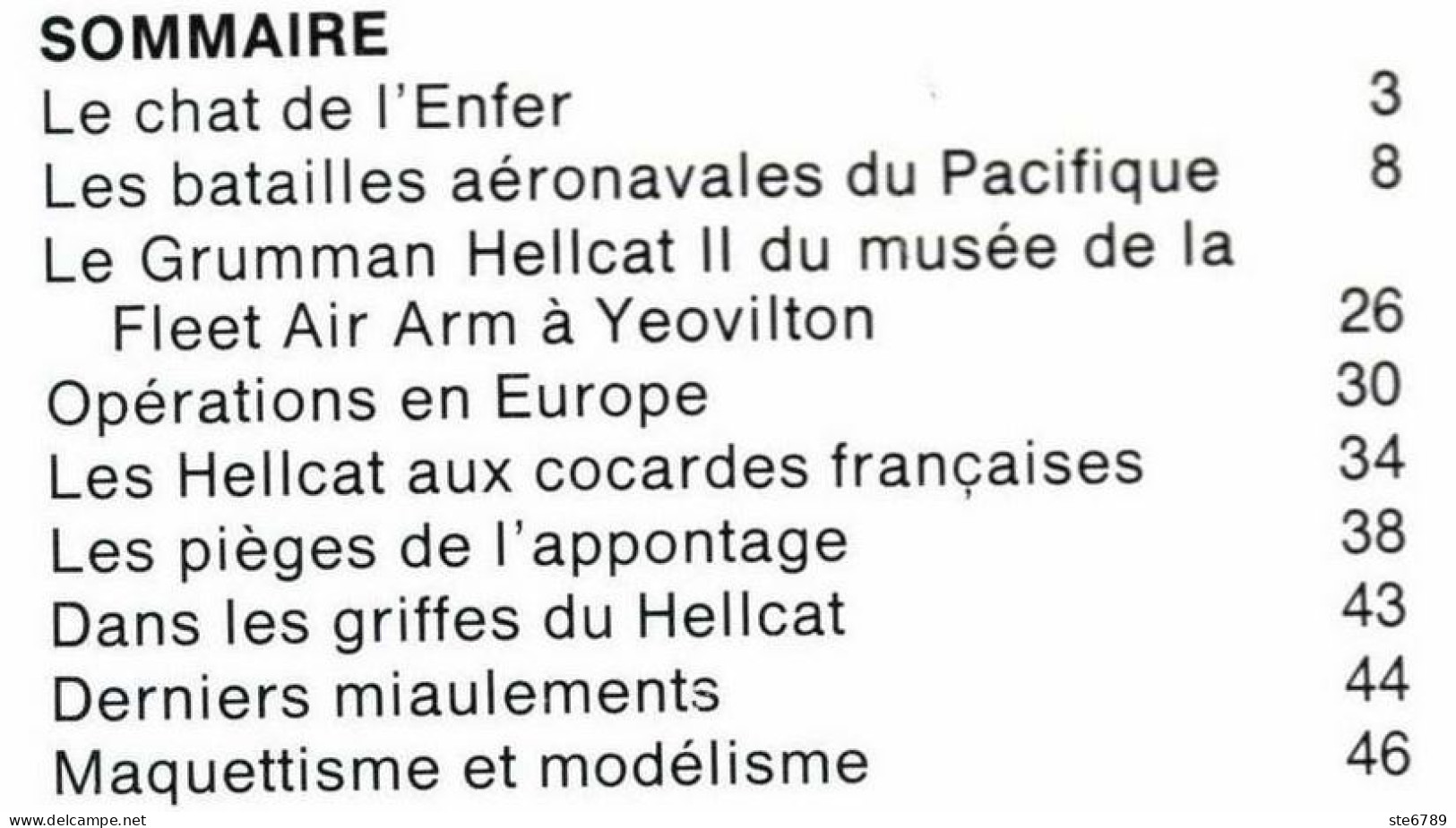 Livre Aviation Avion F6F HELLCAT  Guerre Airplane - Luftfahrt & Flugwesen