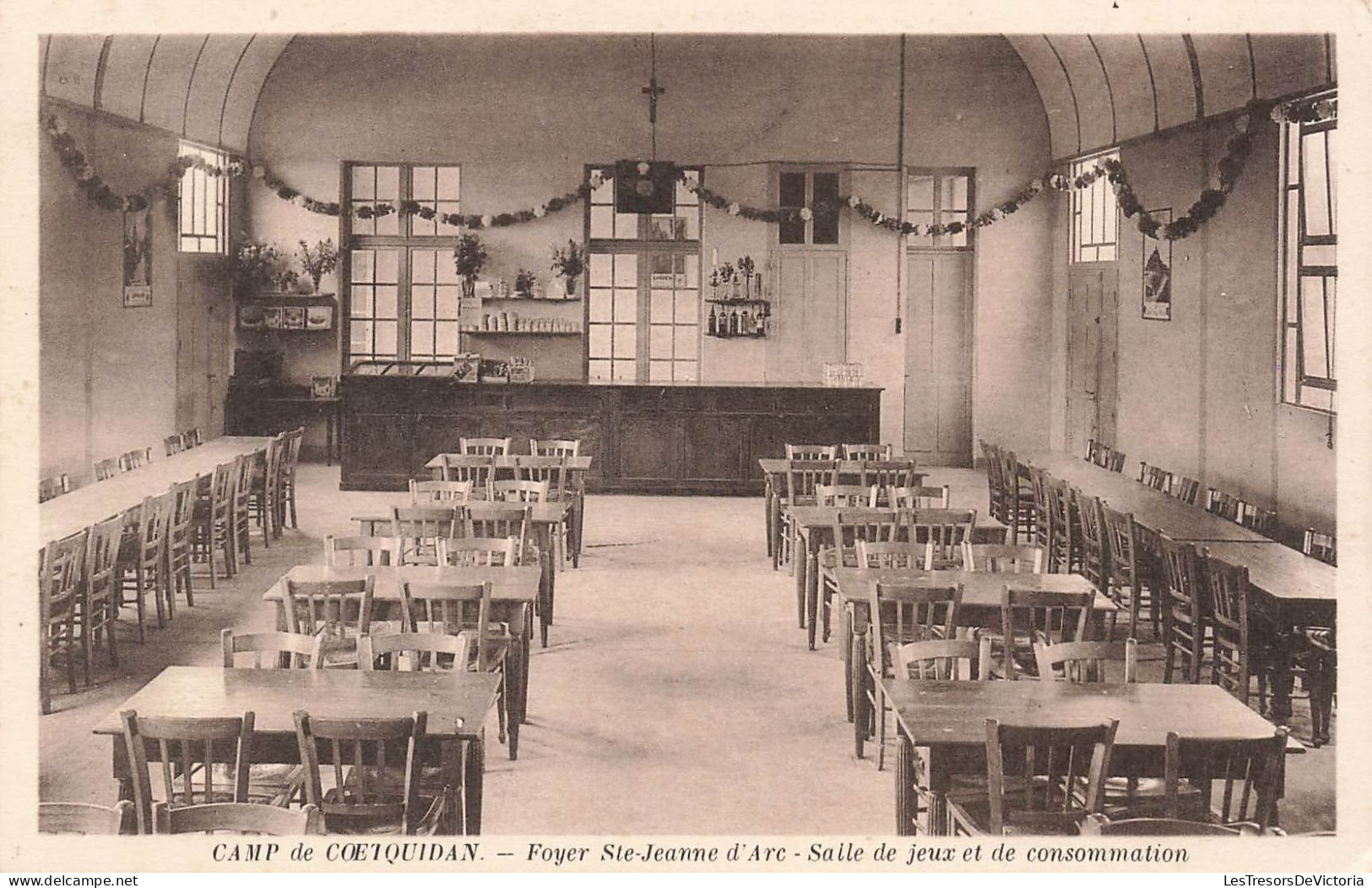 FRANCE - Camp Coëtquidan - Foyer Sainte-Jeanne D'Arc - Salle De Jeux Et De Consommation - Carte Postale Ancienne - Autres & Non Classés