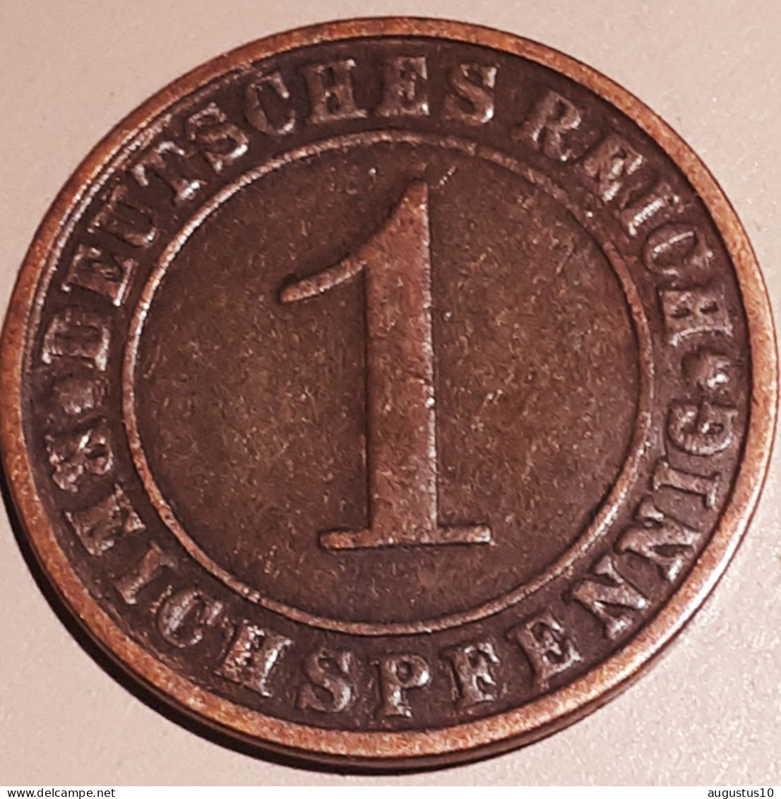 DEUTSCHLAND 1 REICHSPFENNIG  1925 J KM 37 - 1 Rentenpfennig & 1 Reichspfennig