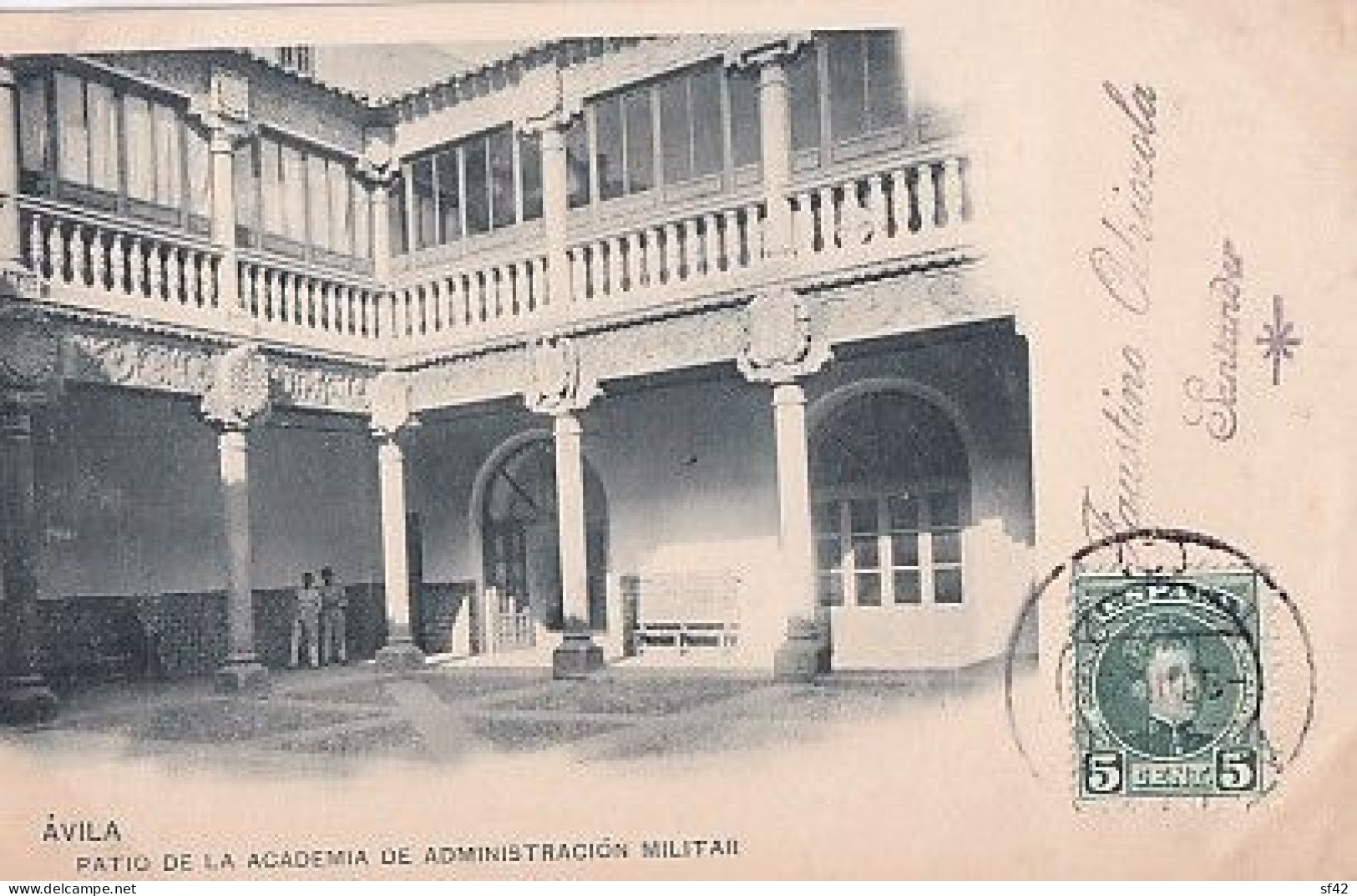 AVILA                   PATIO DE LA ACADEMIA DE ADMINISTRACION MILITAR       + TIMBRE       PRECURSEUR - Ávila