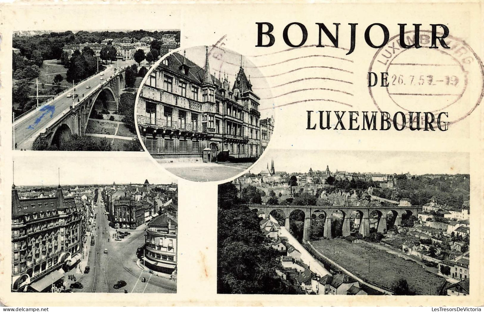 LUXEMBOURG - Bonjour De Luxembourg - Multivues - Carte Postale - Luxemburg - Stad