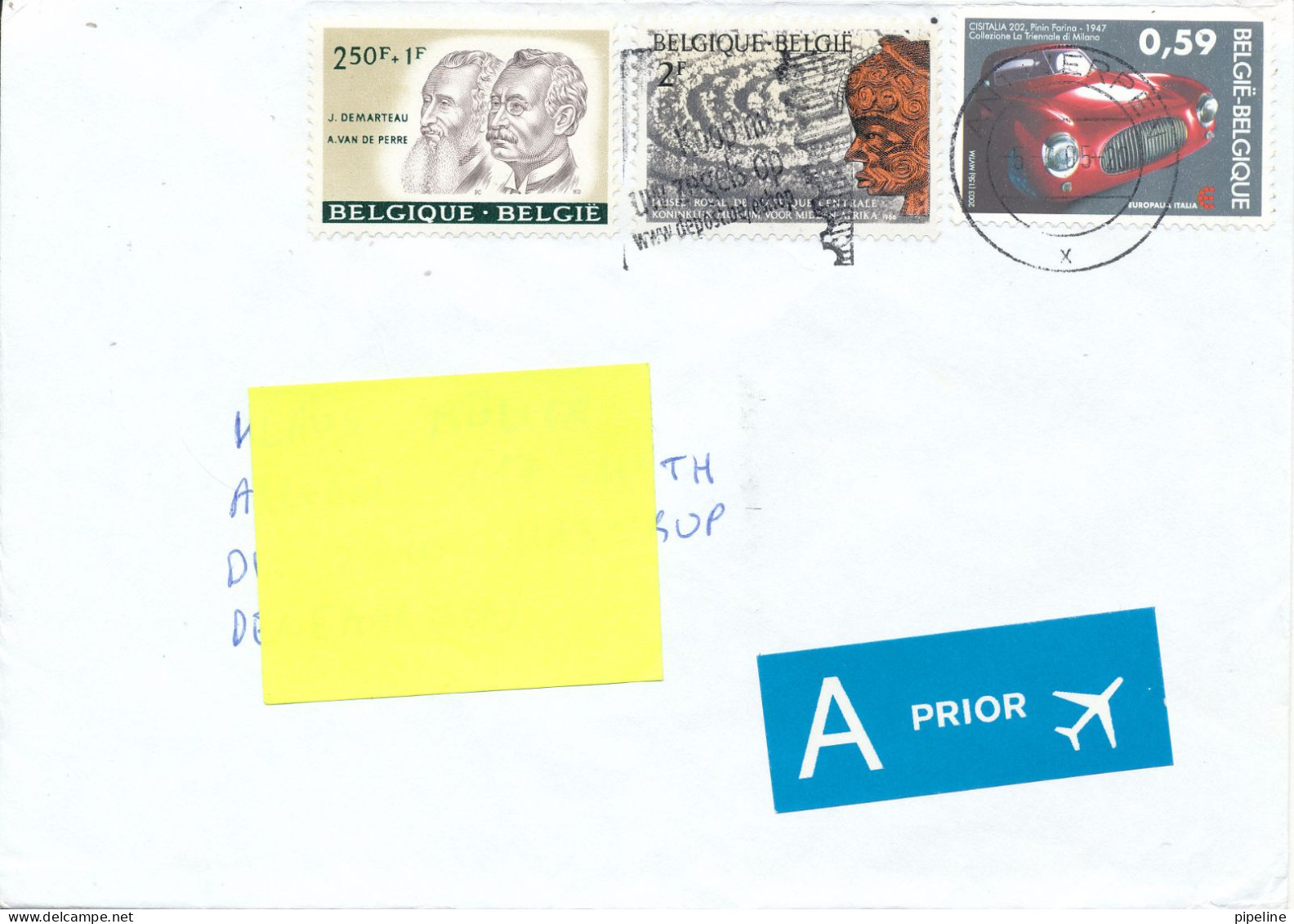 Belgium Cover Sent To Denmark 5-9-2005 Topic Stamps - Lettres & Documents