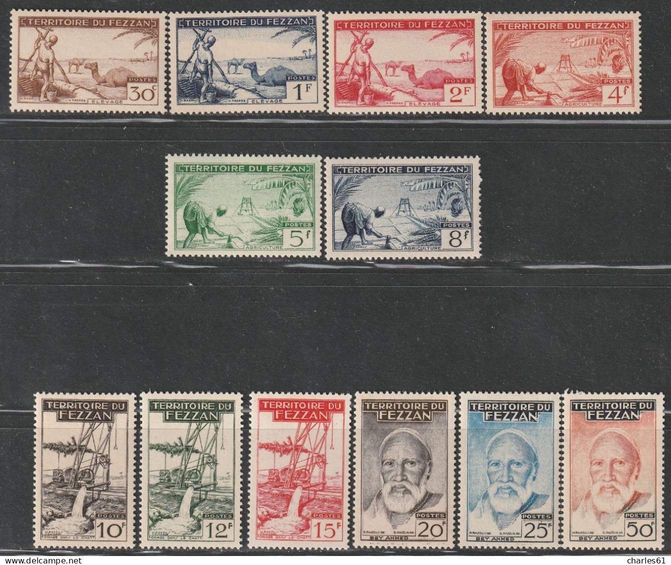 FEZZAN - N°56/67 ** (1951) - Unused Stamps