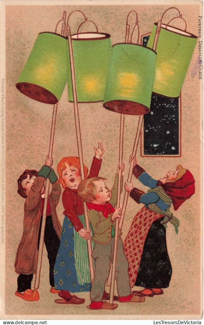 ILLUSTRATEUR - Des Enfants Jouant Aux Lanternes - Colorisé - Carte Postale Ancienne - Andere & Zonder Classificatie