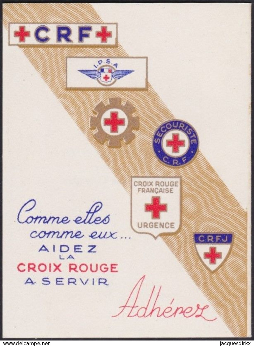 France  .  Y&T   .    C 2003 (2 Scans)  . Plié Au Millieu     .   **   .    Neuf Avec Gomme Et SANS Charnière - Croix Rouge