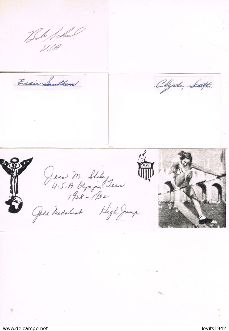 JEUX OLYMPIQUES - AUTOGRAPHES DE MEDAILLES OLYMPIQUES - CONCURRENTS DES ETATS-UNIS  - - Autografi