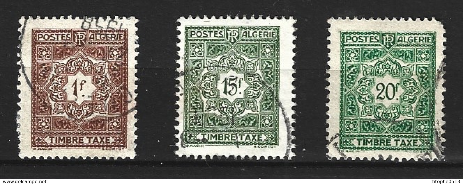 ALGERIE. 3 Timbres-taxe Oblitérés De 1947-55. - Postage Due