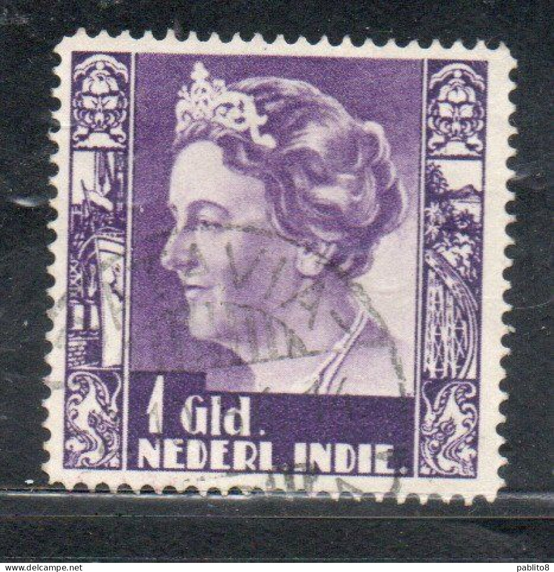 DUTCH INDIA INDIE INDE NEDERLANDS HOLLAND OLANDESI NETHERLANDS INDIES 1934 QUEEN WILHELMINA 1g USED USATO - Nederlands-Indië