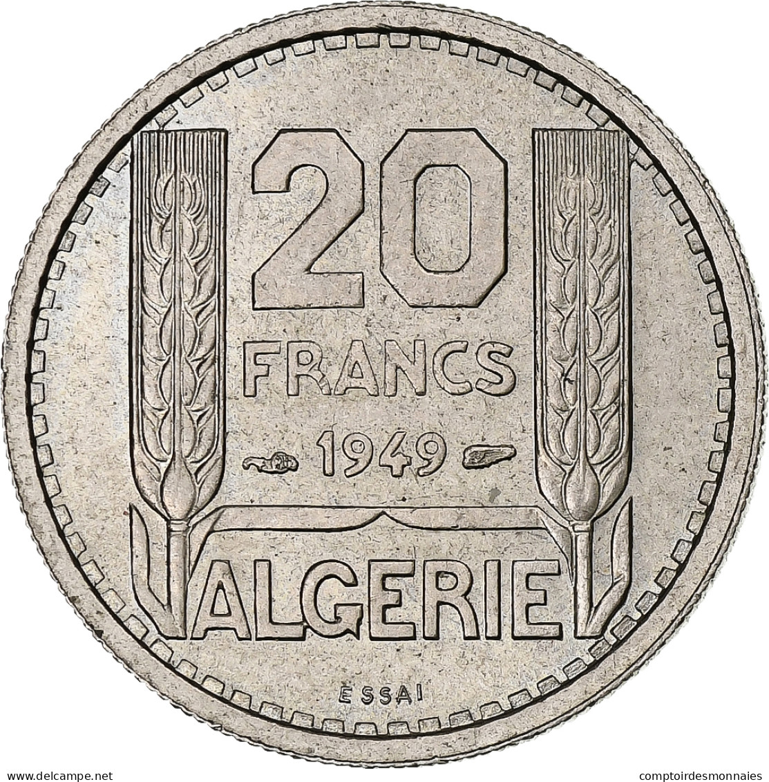 Monnaie, Algérie, 20 Francs, 1949, Paris, ESSAI, FDC, Cupro-nickel, KM:E1 - Otros & Sin Clasificación