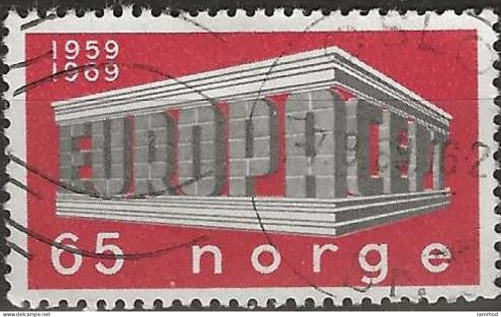 NORWAY 1969 Europa - 65ore Colonnade FU - Oblitérés