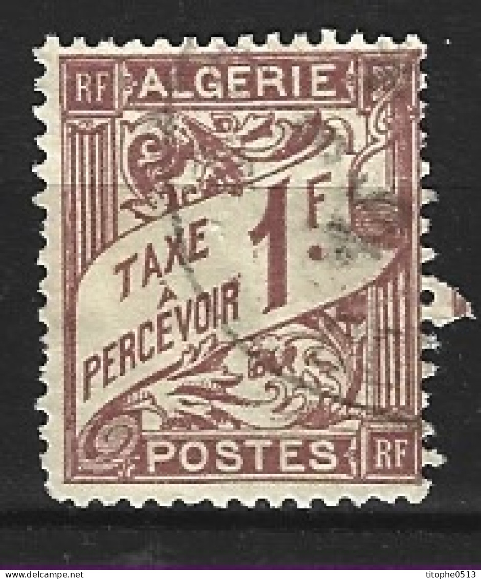 ALGERIE. Timbre-taxe N°9 Oblitéré De 1926. - Strafport