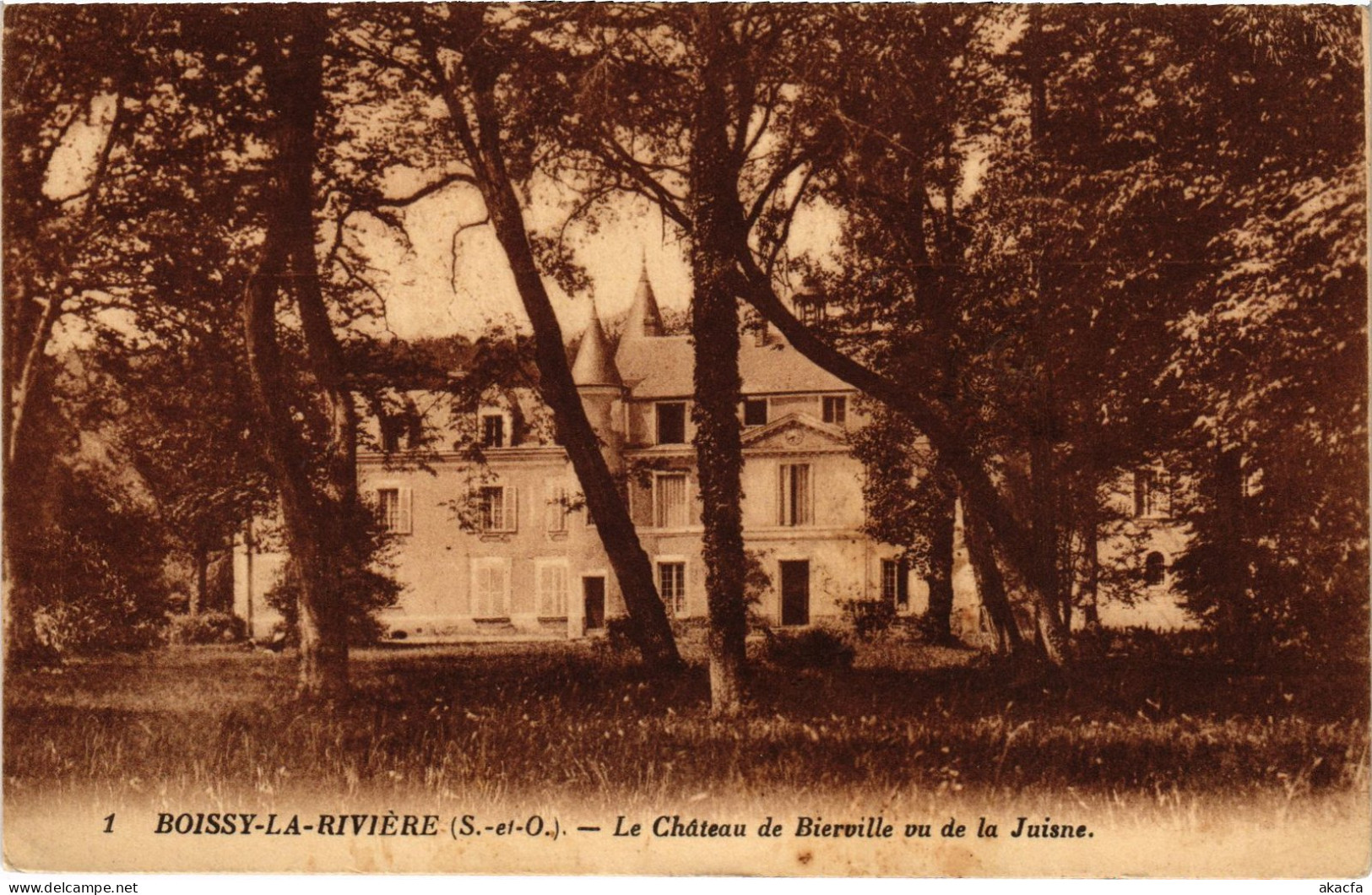 CPA Boissy Le Chateau De Bierville Vu De La Juisne FRANCE (1371340) - Boissy-la-Rivière