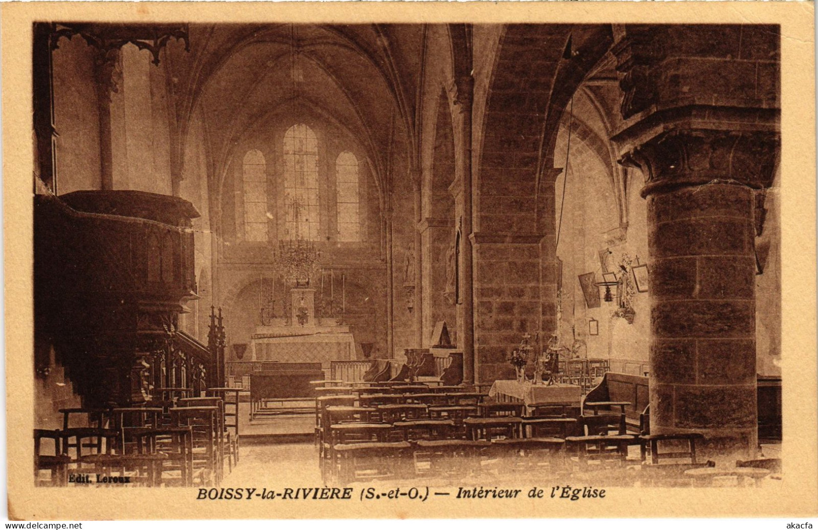 CPA Boissy Interieur De L'Eglise FRANCE (1371345) - Boissy-la-Rivière