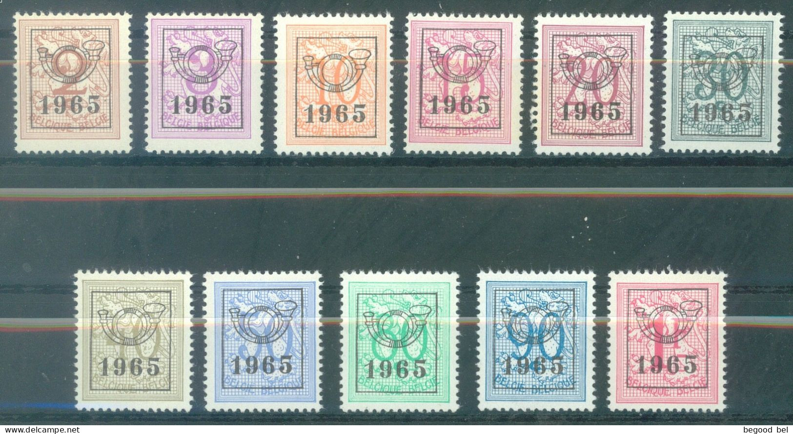 BELGIUM - 1965 - MNH/** - LION HERALDIQUE -  COB PRE758-768- Lot 25943 - Tipo 1951-80 (Cifra Su Leone)