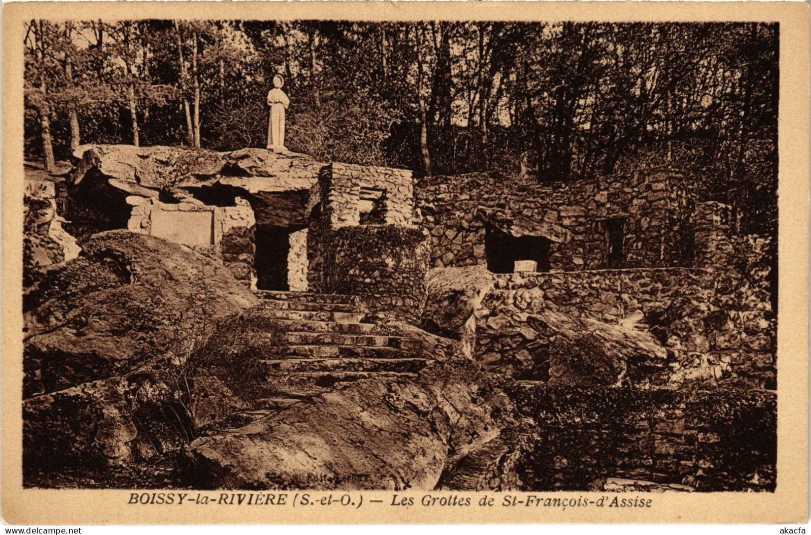 CPA Boissy La Riviere Les Grottes De St-Francois D'Assise FRANCE (1371737) - Boissy-la-Rivière