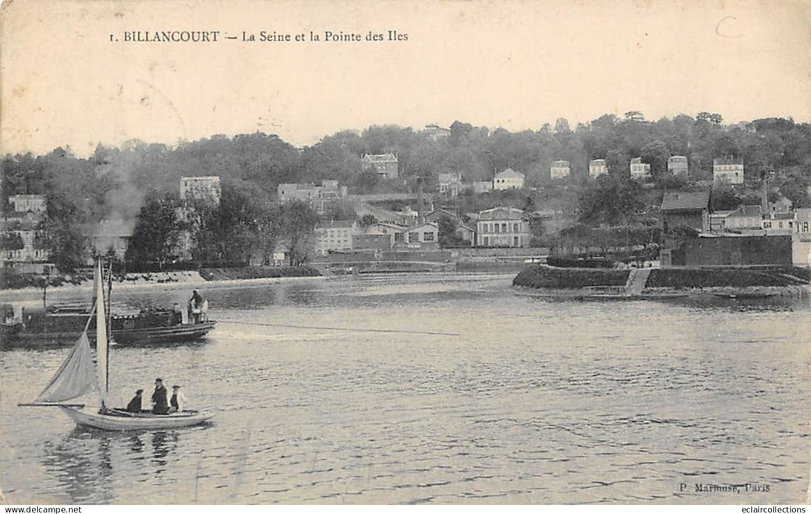 Boulogne  Billancourt        92        La Seine Et La Pointe Des Iles    N°1  Scan) - Boulogne Billancourt