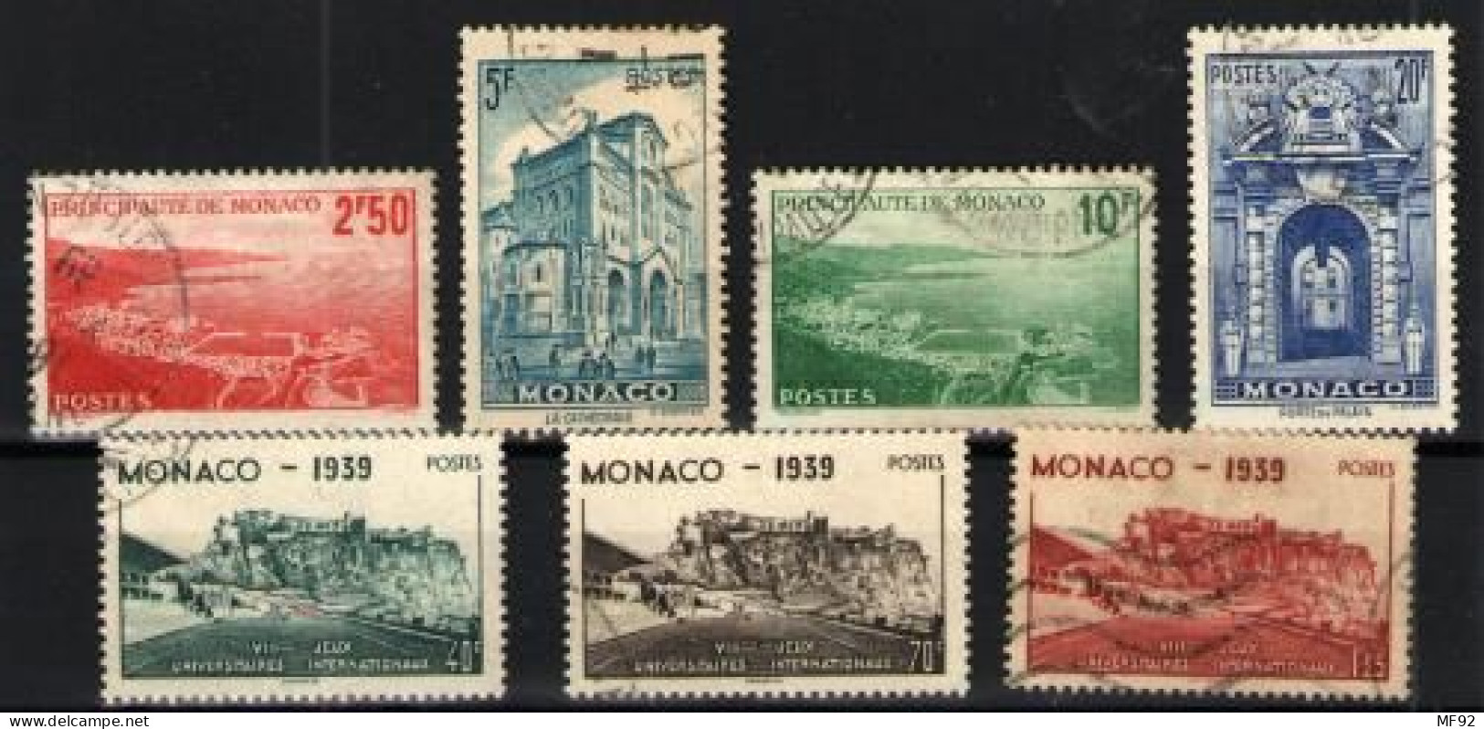 Mónaco Nº 179,181/83.195/96 Y 198 - Oblitérés