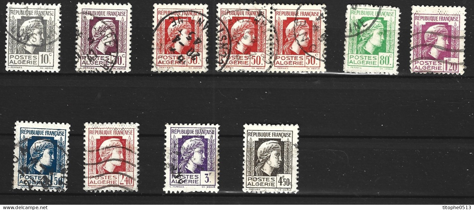 ALGERIE. N°209-17 Oblitérés De 1944. Série Courante. - Used Stamps
