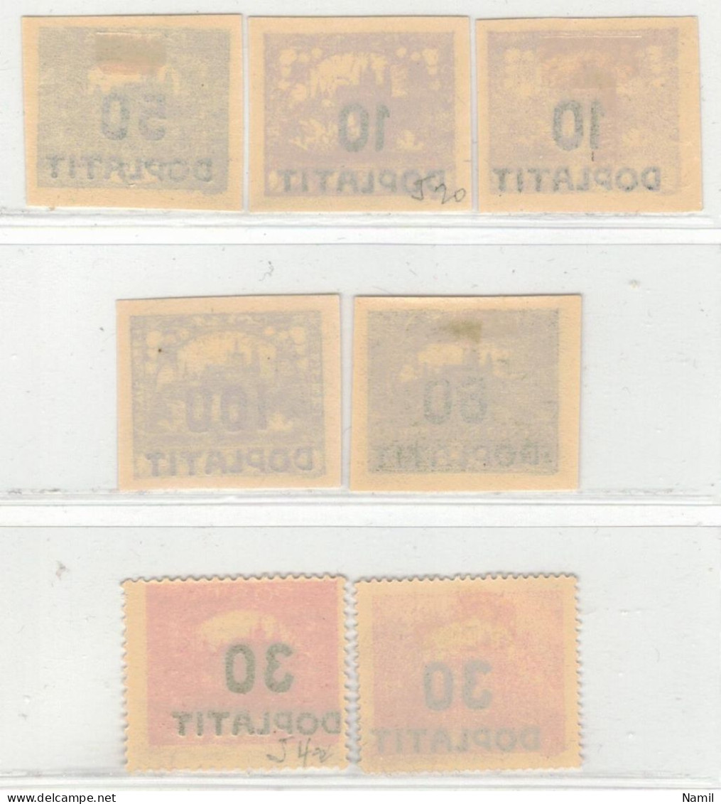 Tchécoslovaquie 1922 Mi  D 20 Ex (Yv TT 20 Ex), (MH) Lot Avec Timbre Taxe, Trace De Charniere - Nuovi