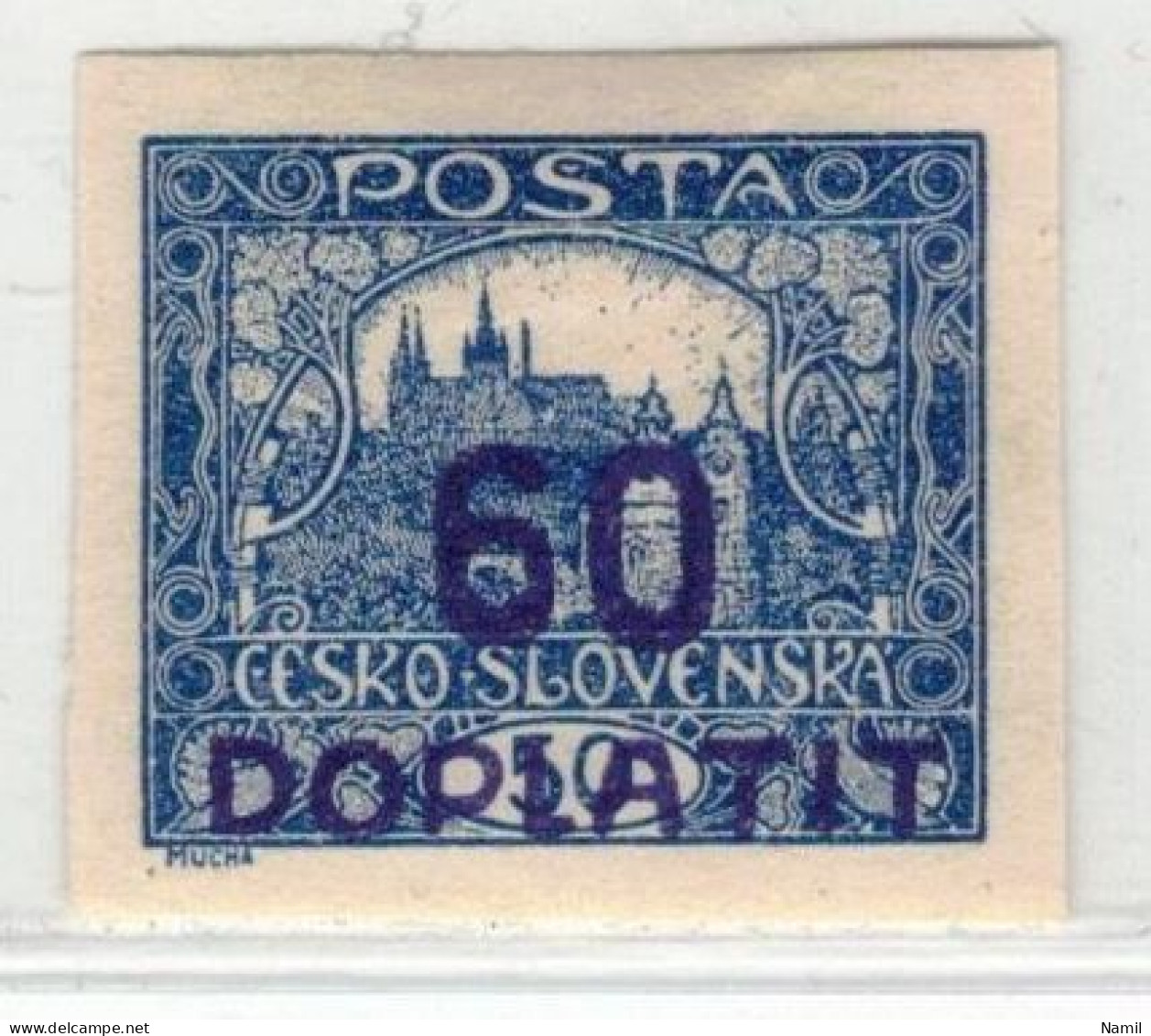 Tchécoslovaquie 1922 Mi  D 38 (Yv TT 23), (MH)* Trace De Charniere - Unused Stamps