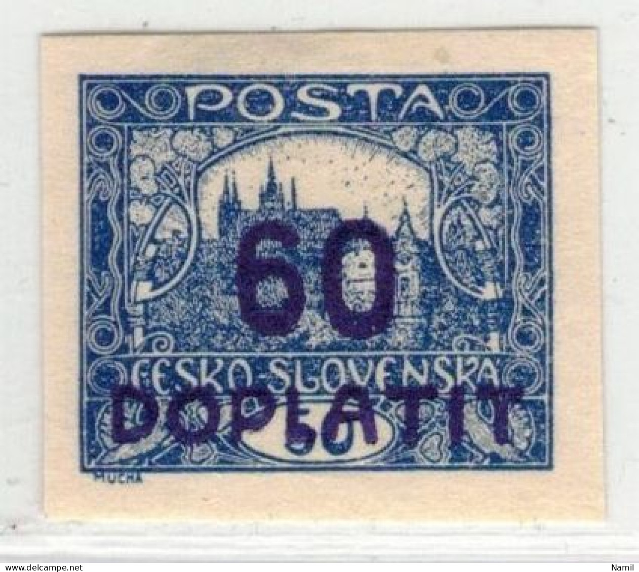 Tchécoslovaquie 1922 Mi  D 38 (Yv TT 23), (MH)* Trace De Charniere - Unused Stamps