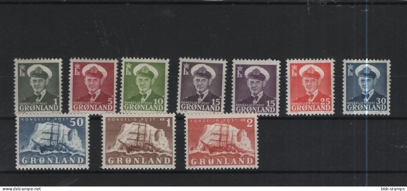 Grönland Michel Cat. No. Vlh/* 28/36 - Unused Stamps