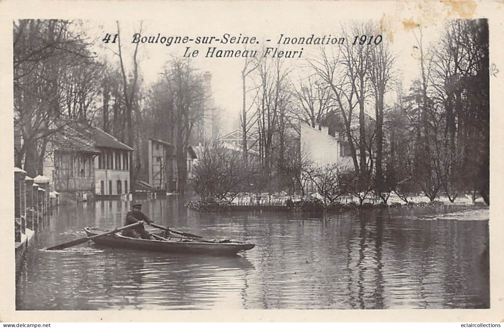 Boulogne  Billancourt      92     Inondations Janvier  1910.  Le Hameau Fleuri   N°41  (Voir Scan) - Boulogne Billancourt