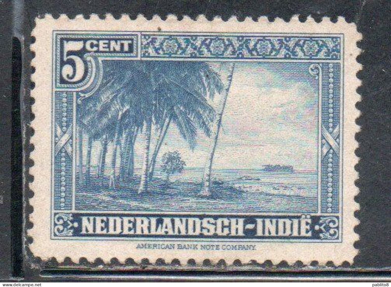 DUTCH INDIA INDIE INDE NEDERLANDS HOLLAND OLANDESI NETHERLANDS INDIES 1945 1946 PALMS ON SHORE MH - Nederlands-Indië