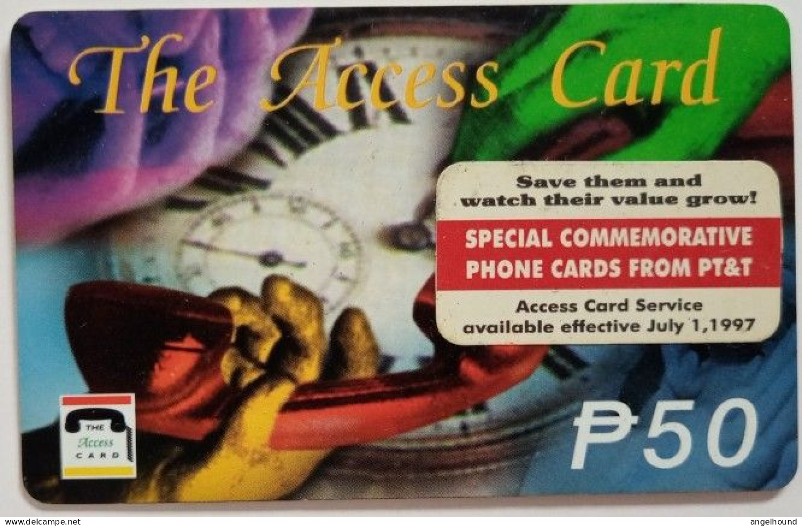 Philippines PT&T P50  MINT - The Access Card With Special Commemorative Sticker - Philippinen