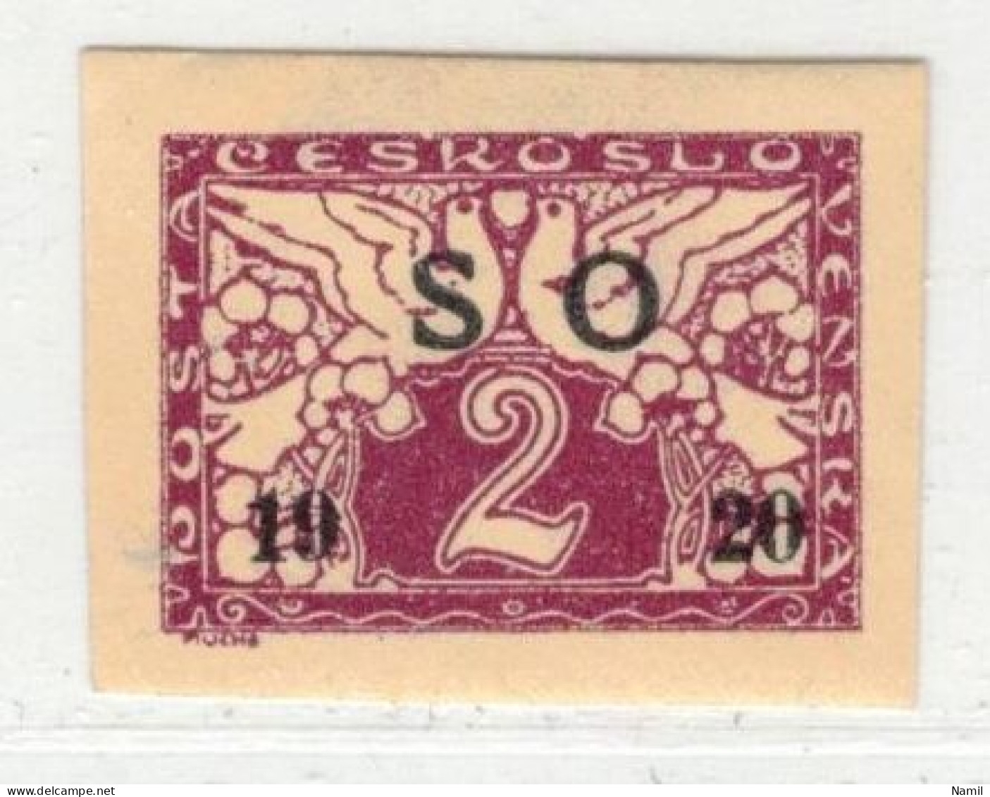 Tchécoslovaquie-Silesie 1920 Mi  28 B (Yv 33a), (MH)* Trace De Charniere - Nuevos