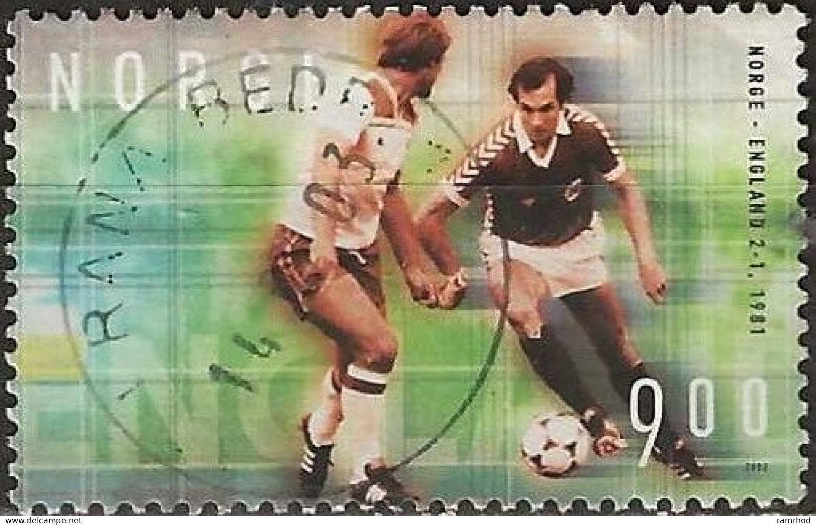 NORWAY 2002 Centenary Of Norwegian Football Association -  9k. - Player With Chevron Sleeves (victory Over England) FU - Used Stamps