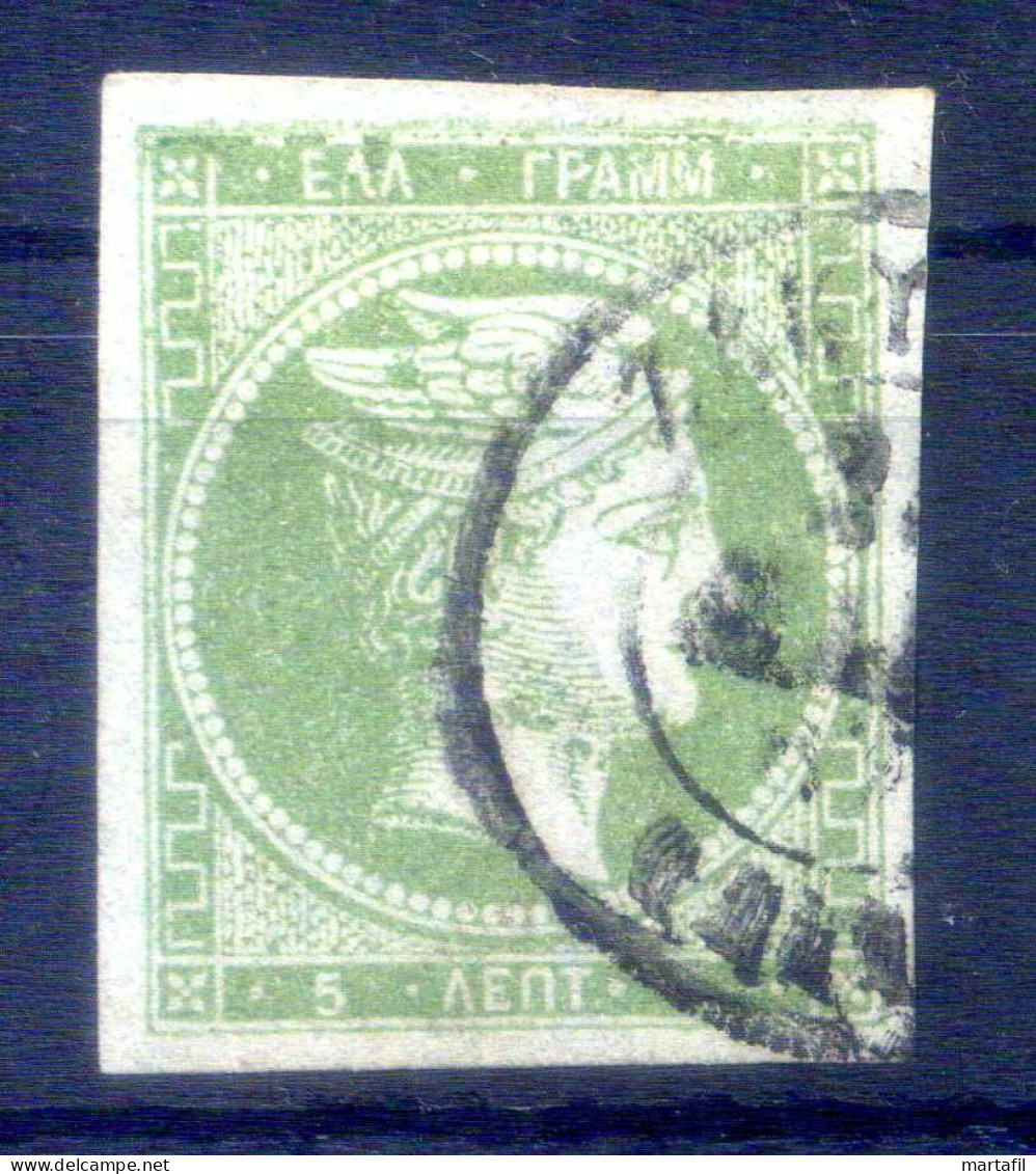 1862-67 GRECIA Grande Hermes N.19 USATO - Usados