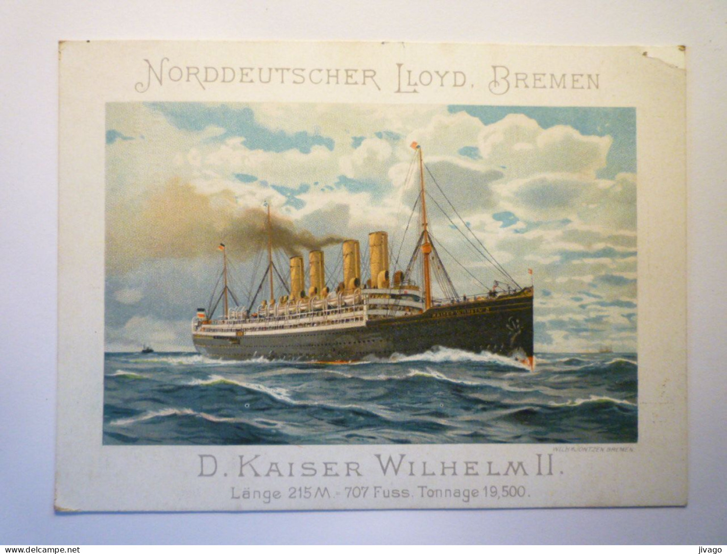 2023 - 3323  NORDDEUTSCHER LLOYD  -  BREMEN  D. KAISER WILHELM II   CONCERT PROGRAMM   1907   XXX - Programmes