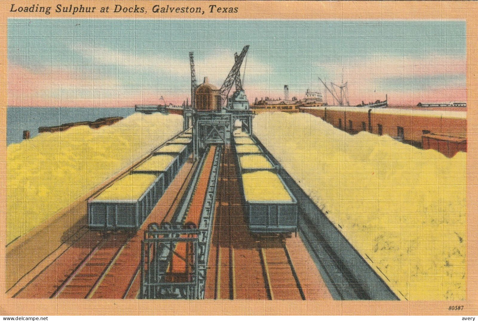 Loading Sulphur At Docks, Galveston, Texas - Galveston