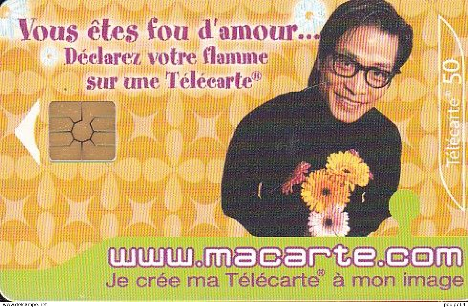 F1253  10/2002 - MACARTE.COM " Fou D'amour "  - 50 GEM2 - 2002