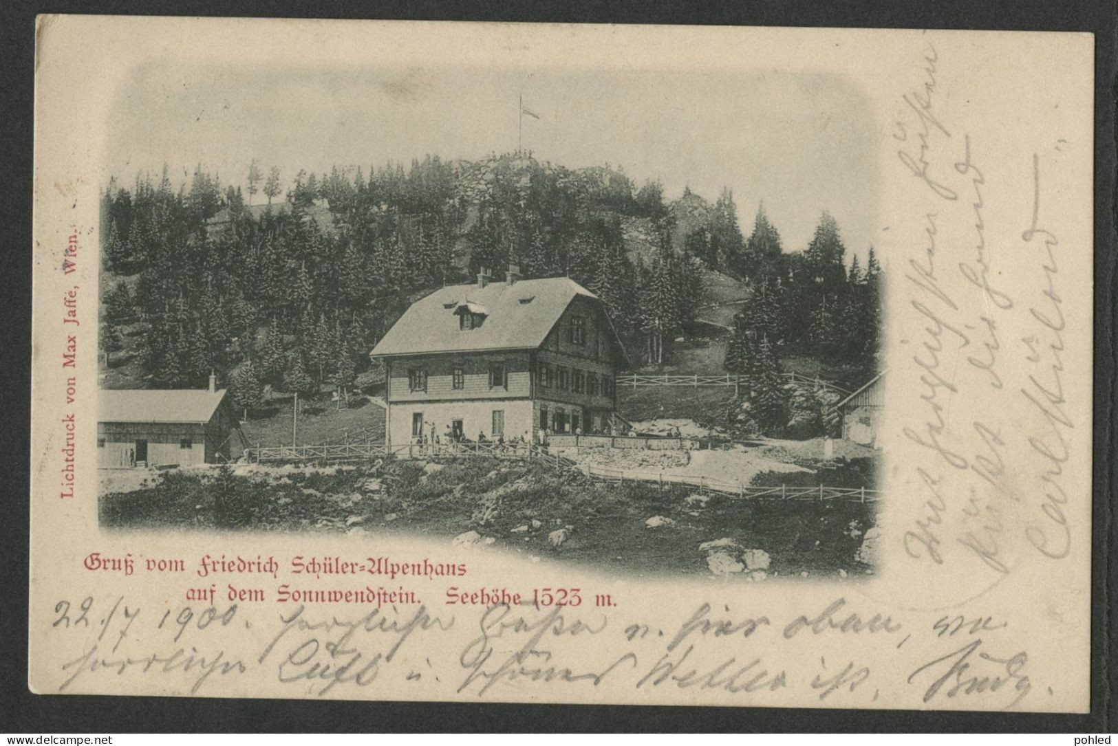 01010*AUSTRIA*SONNWENDSTEIN*SEMMERING*FRIEDRICH SCHÜLER ALPENHOTEL*1900 - Semmering