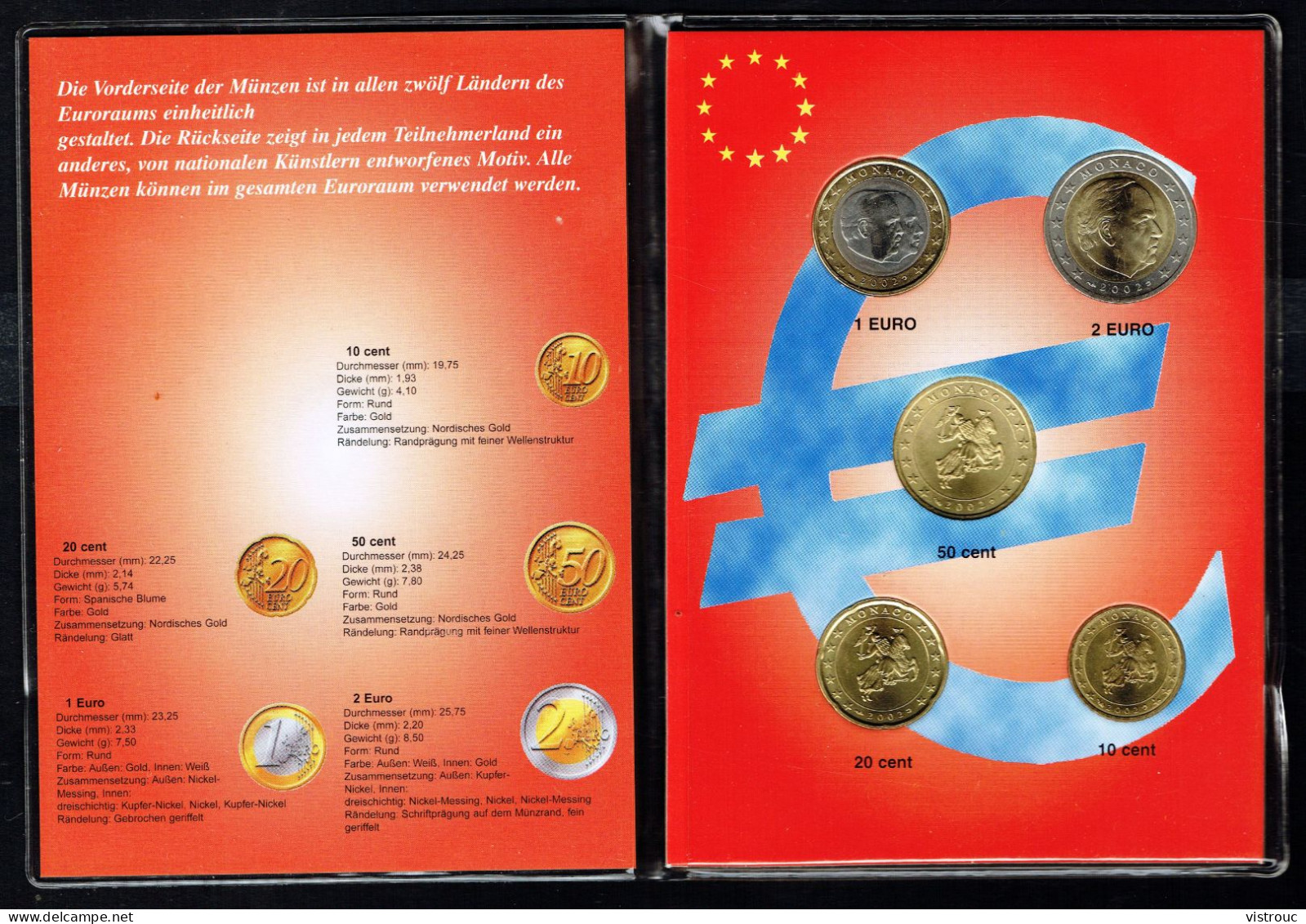 MONACO - Set Complet MINT - Fleurs De Coins - YEAR 2002. - Mónaco