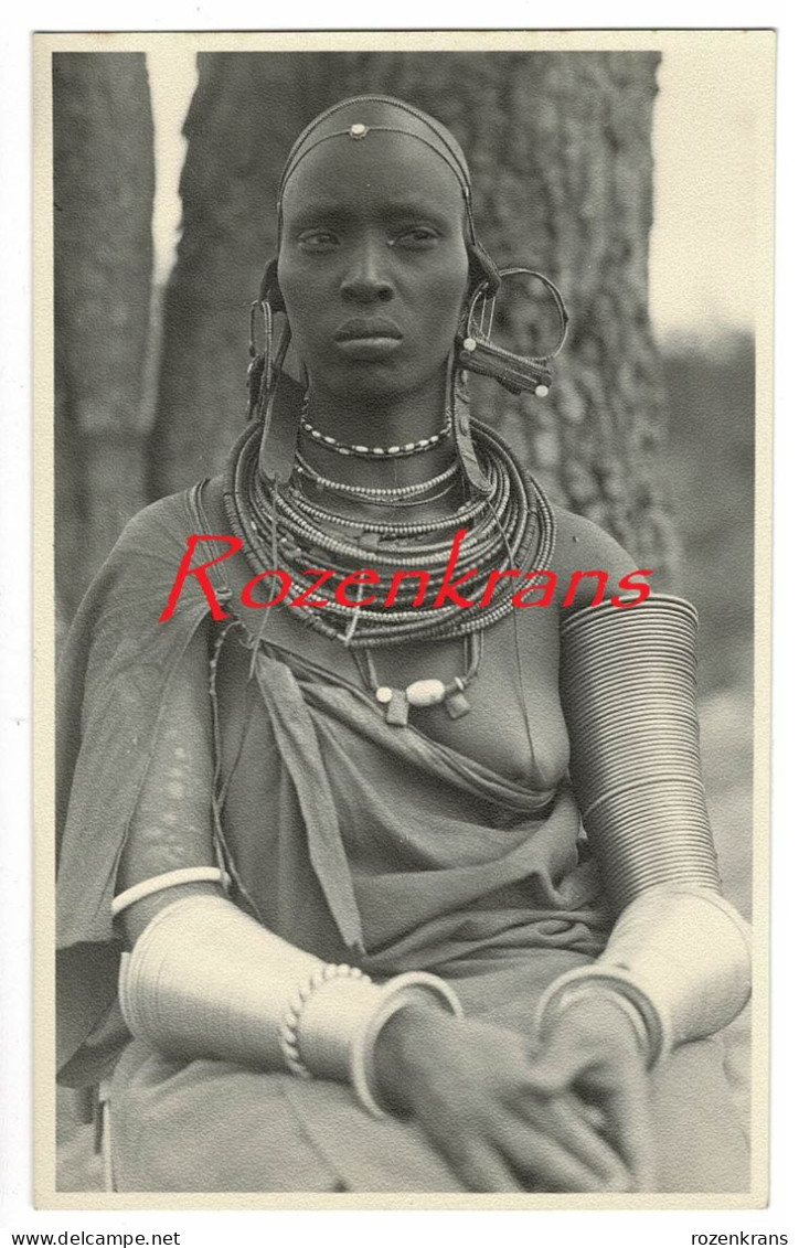 Carte Photo ZAGOURSKI Original Photo Kenya Kenia Masai Femme Fille Africaine L'Afrique Qui Disparait Africa Ethnique CPA - Kenia