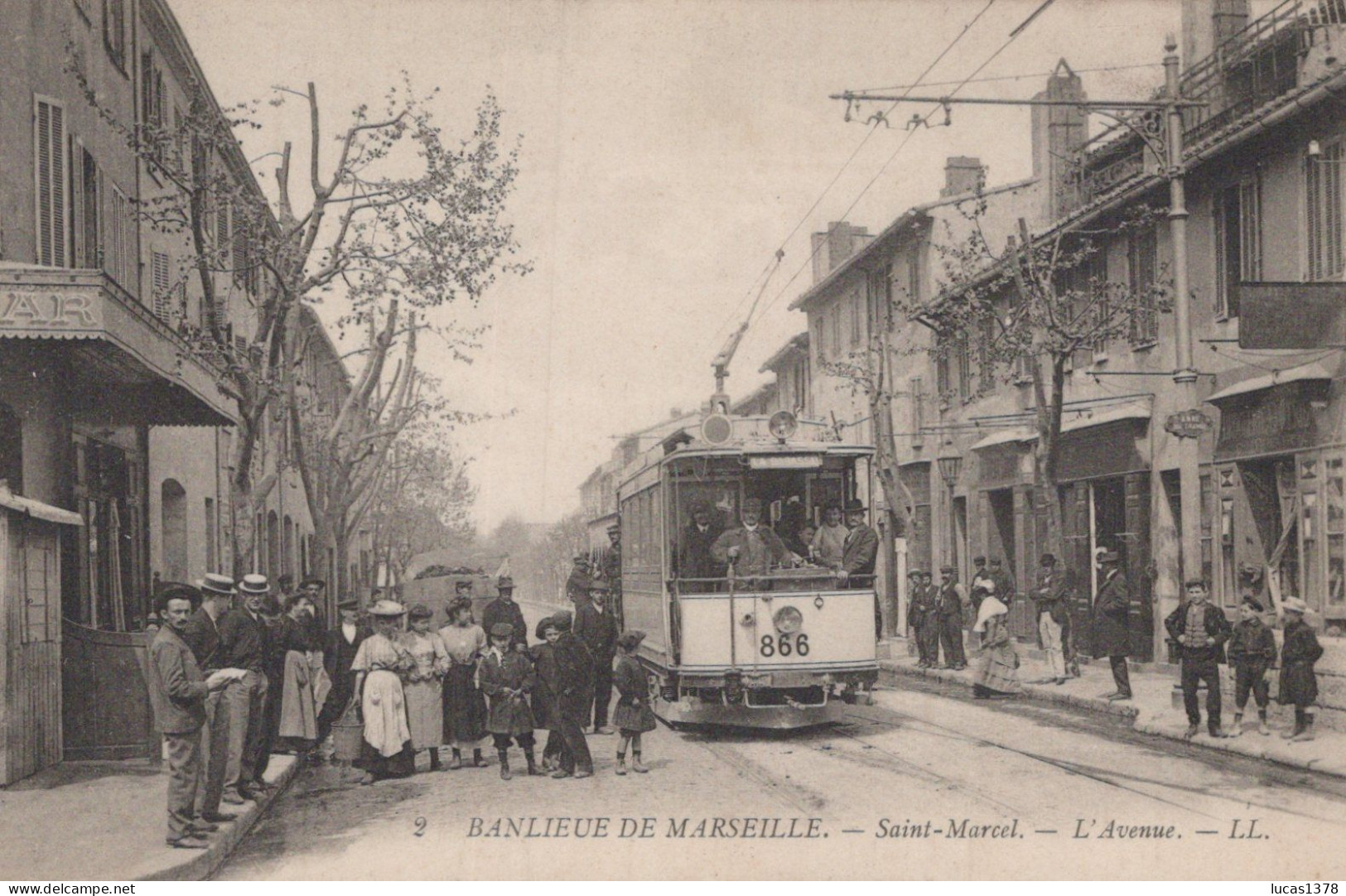 13 / MARSEILLE / SAINT MARCEL / L AVENUE / GROS PLAN TRAMWAY / LL 2 / RARE - Saint Marcel, La Barasse, Saint Menet
