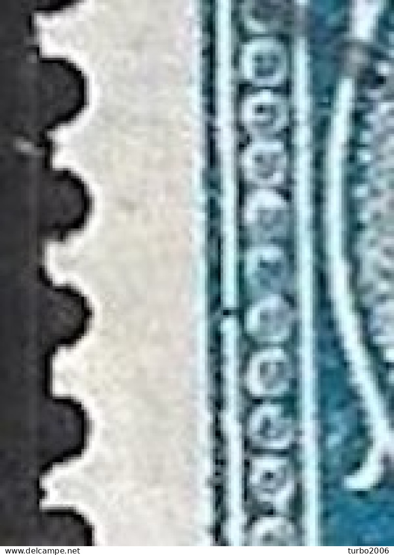 Breukje In De Kaderlijn Links In 1921-22 Cijferzegels 20 Cent Blauw NVPH 109 - Variétés Et Curiosités