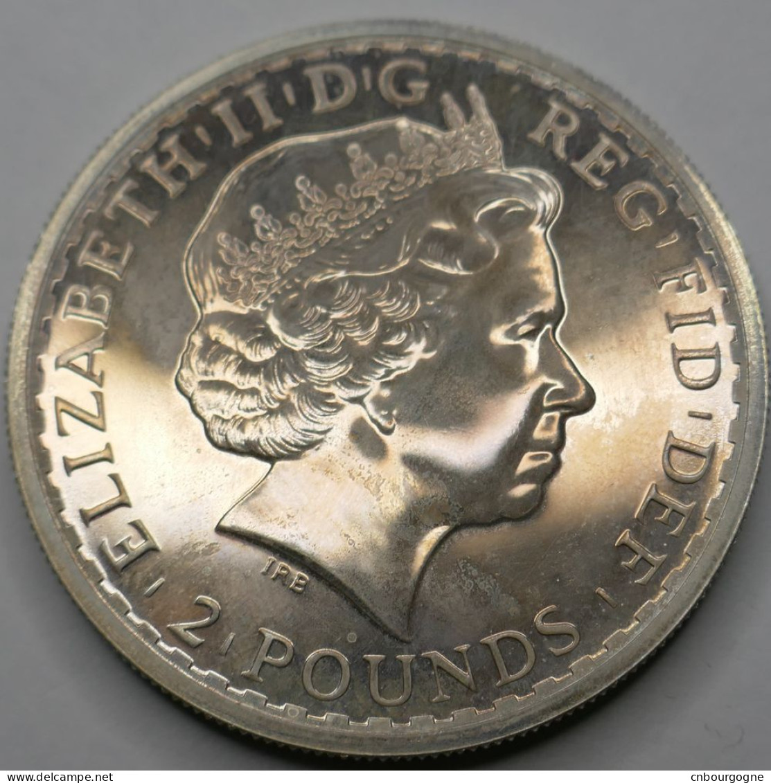 Royaume-Uni - Elizabeth II - Two Pounds - One Ounce Fine Silvere 2012 - AUNC Hairlines - Mon6088 - 2 Pounds