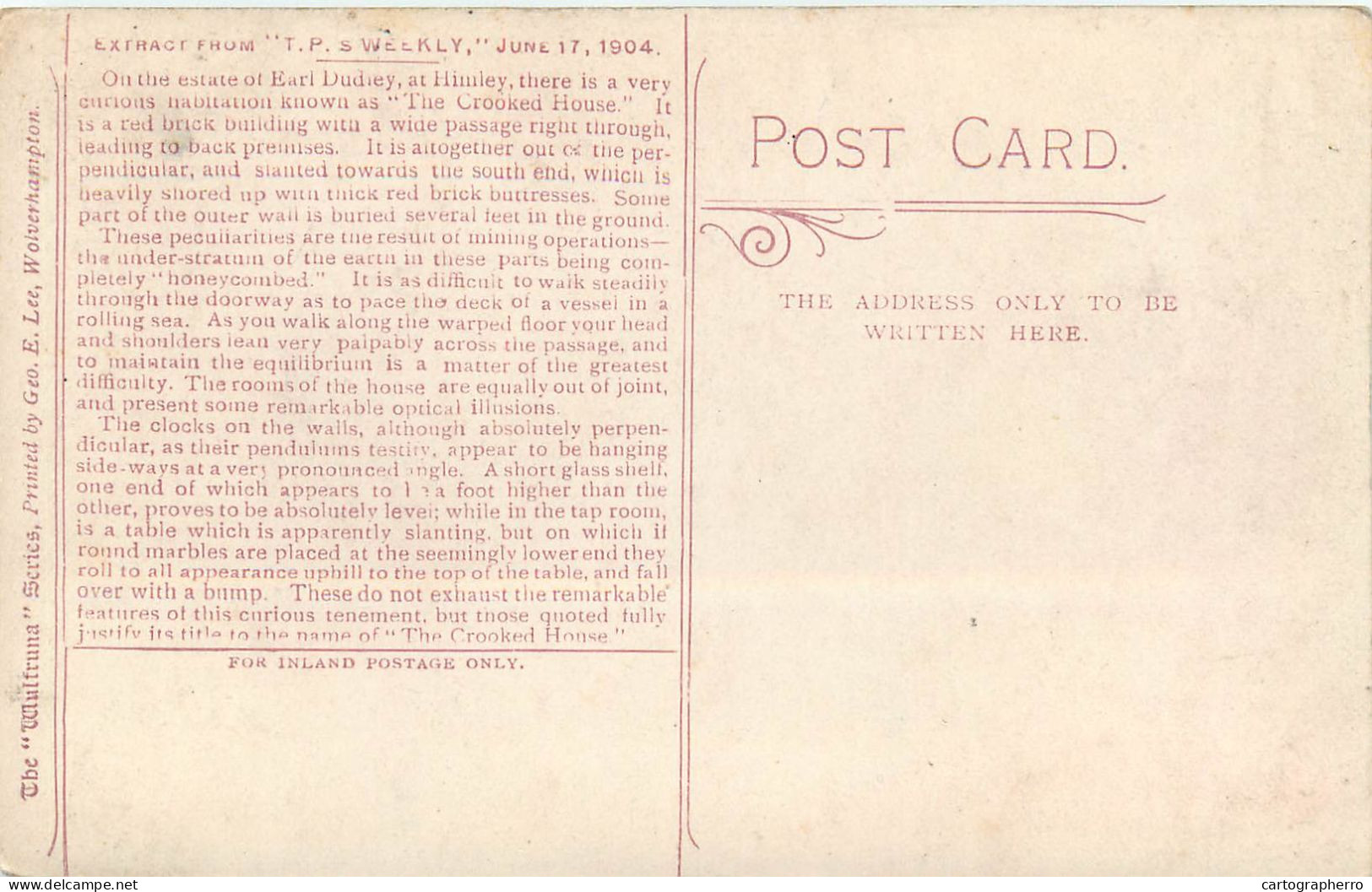 Postcard United Kingdom England Staffordshire Himley - Altri & Non Classificati