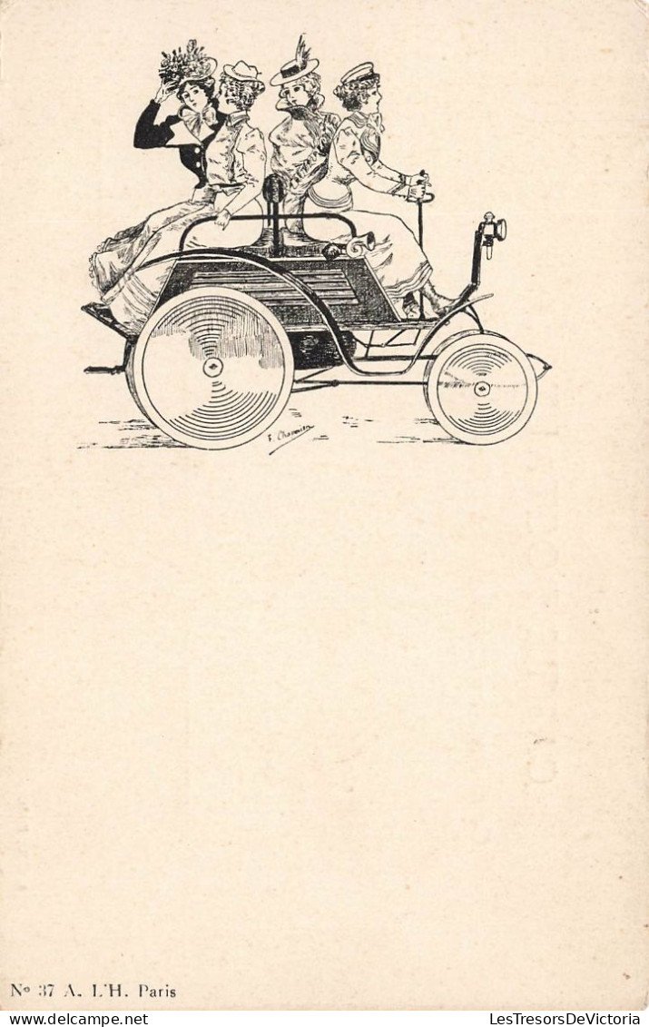 ILLUSTRATEUR - Les Dames Baladent En Voiture - Carte Postale Ancienne - Other & Unclassified