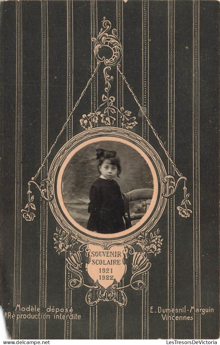 ENFANTS - Souvenir Scolaire D'une Petite Fille - Carte Postale Ancienne - Retratos